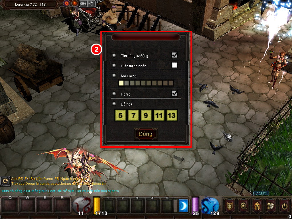 Chức năng chính của Game MU Huyết Long